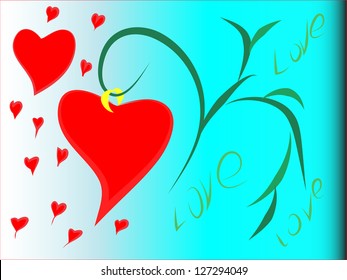 a hearts and love
