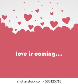 Hearts Love Background - Vector