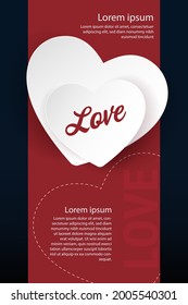 hearts love background. vector banner design