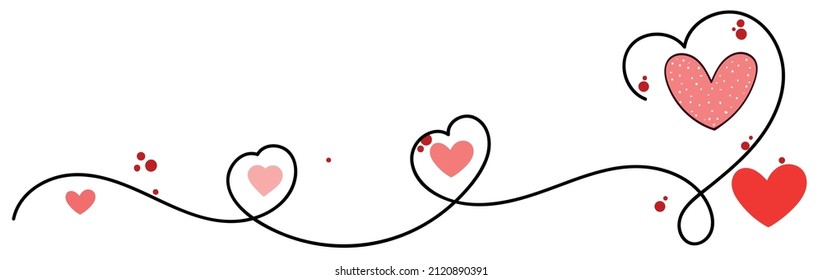 Los corazones aman a la pareja. Vector infinito de amor con corazón, día de San Valentín. Ilustración (Día de San Valentín)