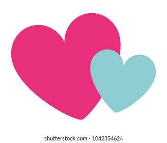 hearts love decoration romance image vector illustration