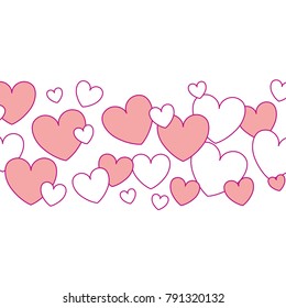 hearts love decorative pattern background