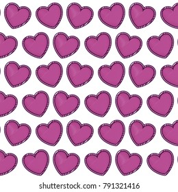 hearts love decorative pattern background