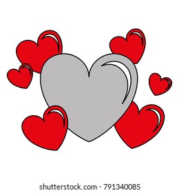 hearts love decorative pattern background