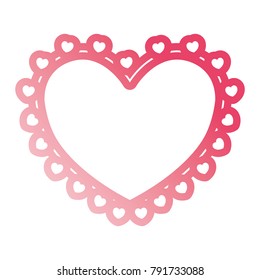 Hearts and love frame