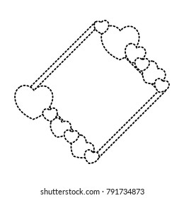 Hearts and love frame