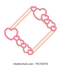 Hearts and love frame
