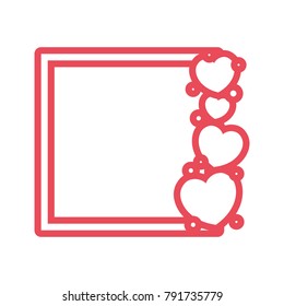 Hearts and love frame
