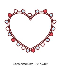 Hearts and love frame