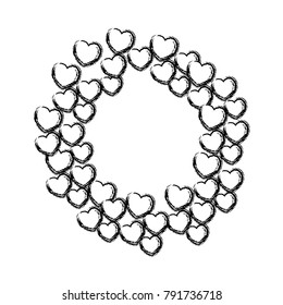 Hearts and love frame