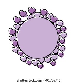 Hearts and love frame