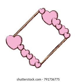 Hearts and love frame