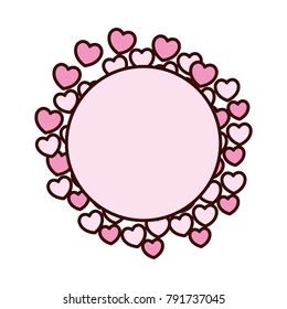 Hearts and love frame
