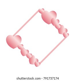 Hearts and love frame