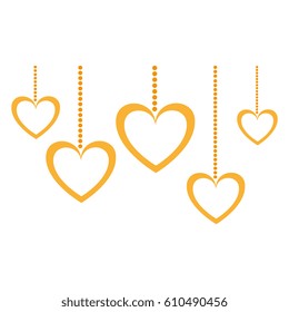 hearts love hanging romantic card