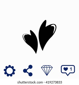Hearts in love icon.