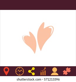 Hearts in love  icon. Vector design.