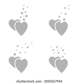 hearts, love icon, vector illustration
