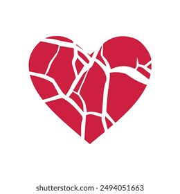 hearts love red and black icon on a white background shape design.