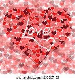 Hearts and Love - red design 