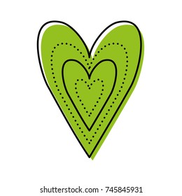hearts love romance dots linear decoration