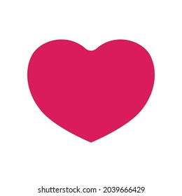 Herz, Liebe, Liebesromantik, flache Ikone einzeln auf Weiß