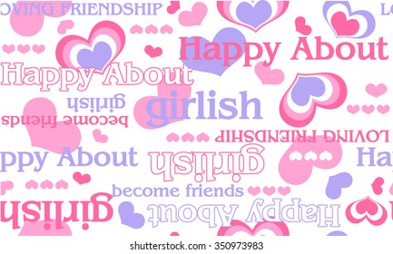 Hearts & love seamless vector