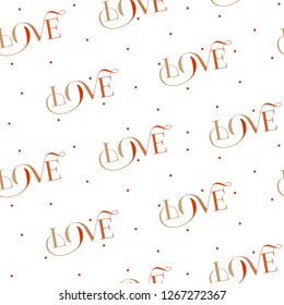 Hearts and love seamless vector pattern. Valentine's Day background. 