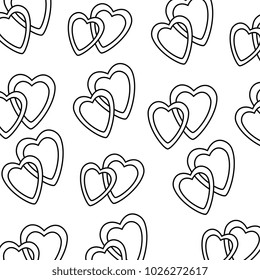 hearts love sticker pattern background