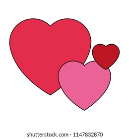Hearts love symbol