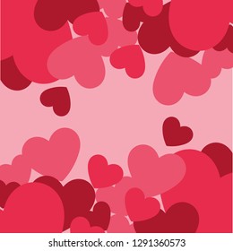 hearts love valentines card pattern