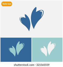 Hearts in love vector icon.