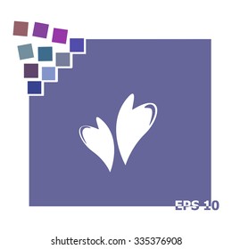 Hearts in love vector icon.