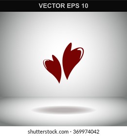 Hearts in love vector icon.