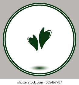 Hearts in love vector icon.