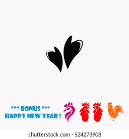 Hearts in love vector icon