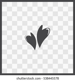 Hearts in love vector icon. Isolated illustration. Business picture.