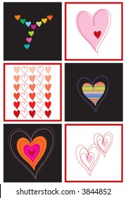 hearts and love (vector) - illustration