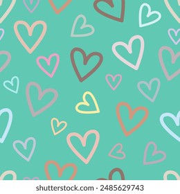 Hearts, love, wedding, birthday, seamless pattern