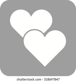 Hearts, love, wedding icon vector image. Can also be used for wedding. Suitable for use on web apps, mobile apps and print media.