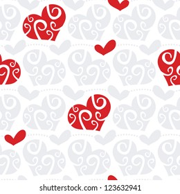 Hearts lovely seamless pattern