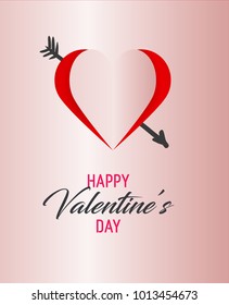 Hearts on abstract love background. Happy valentine's day. Love romantic messages with hearts. February 14.Valentines day card, banner. Global love day. Three dimensional red hearts shapes.