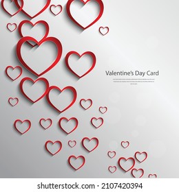 Hearts on abstract love background. Be my valentine. Love romantic messages with hearts.