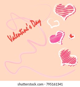 
hearts on a background