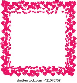  hearts on  background vector illustration