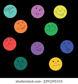 hearts on black and white background
