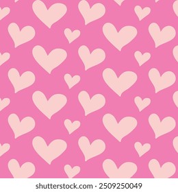 hearts on a dark background, seamless pattern. for design and postcards, covers, packaging, wrapping paper. heart drawing
