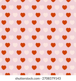 Corazones en un patrón de fondo rosa. Antecedentes del Día de San Valentín