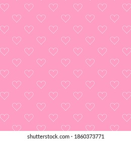 hearts on a pink background vector image.Valentine's day