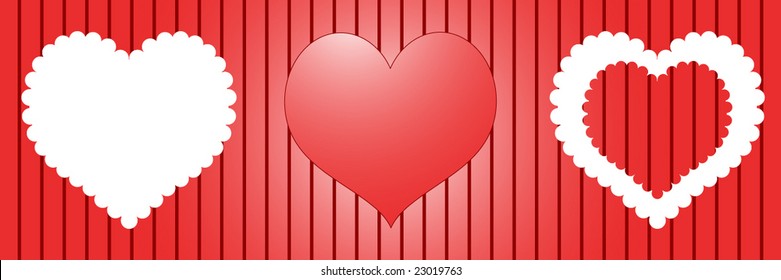 corazones a rayas